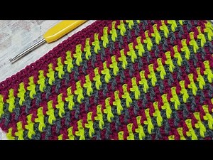 2 Row Repeat FPDC Stitch Crochet Pattern | Crochet Blanket | Crochet Stitches