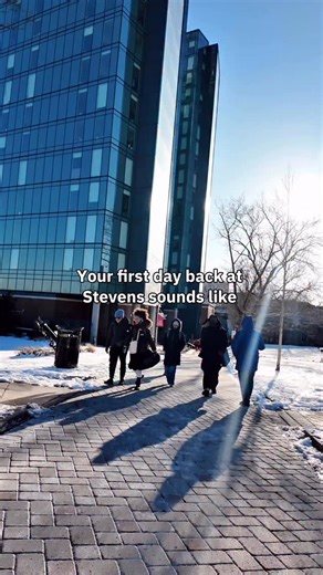 Cold but thriving 🥶 Happy first day of classes! #Stevensinstituteoftechnology #springsemester #welcomeback | Stevens Institute of Technology