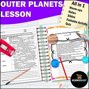 The Solar System Outer Planets | Space Science Notebook | Middle School