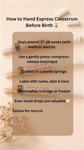 How to Hand Express Colostrum Before Birth 🤱 #breastfeeding #pregnancy