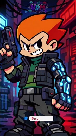 FNF Cyberpunk Redesign ⚡ Who Looks Best? #fnf #cyberpunk #aiart #fnfshorts