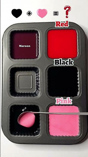 😍🎨 Mix the three colors Red + Black + Pink to create truly surprising and interesting colors.