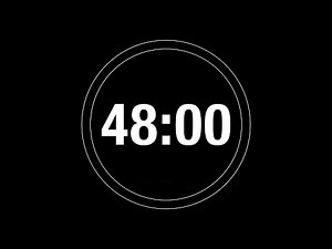 48 Minute Timer - 2880 Second Timer Countdown with progress ring (4K)