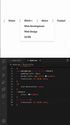 CSS Dropdown Hover Menu in 60 Seconds!