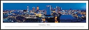 Columbus, Ohio - Blakeway Panoramas Skyline Posters with Standard Frame