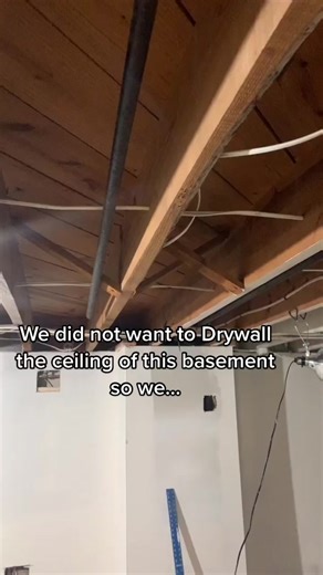 Basement Renovation: Exposed Beams and Structural Elements