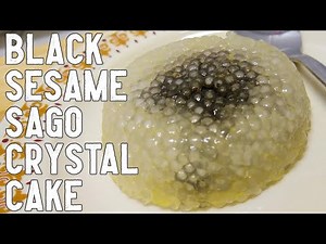 Black Sesame Crystal Sago Cake (黑芝麻水晶西米糕)