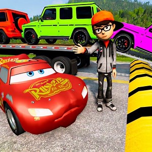 33K views · 432 reactions | Double Flatbed Trailer Truck vs Speed Bumps Busses vs Speed Bumps - Beamng Drive (425) | AHM GTA | Facebook