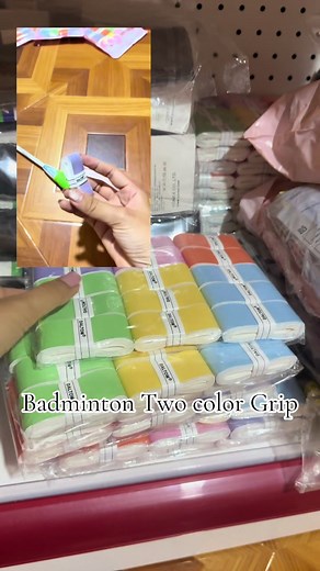 Beautiful Fancy Colors Two-Color Badminton Grip in Myanmar