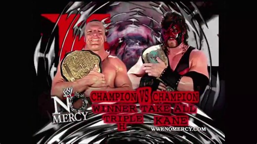 Triple H vs Kane Champion vs Champion Unification Match for the World Heavyweight & Intercontinental