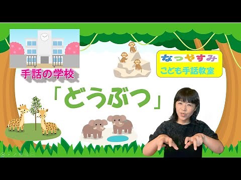 【しゅわ　どうぶつ】じっくり解説！映像・イラスト付き。手話の学校　夏休み特別編(字幕付きです。字幕ボタンを押してください）