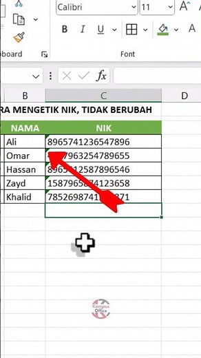 Cara Mengetik NIK di excel Agar Tidak Berubah #excel