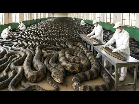 How Millions of Snakes Are Processed – Massive Snake Farming for Skin, Meat & Venom