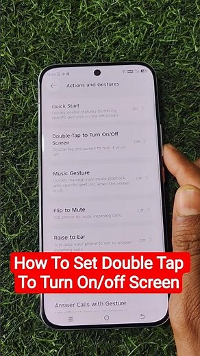 How To Set Double Tap Turn On/Off Screen In Android Smartphone Setting #settingtips #settingtrick