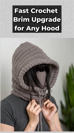Add a crochet brim to ANY hood in minutes #crochet #diy #tutorial