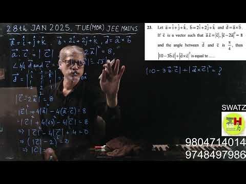 JEE Mains 28th january 2025 Tue morning solutions 23