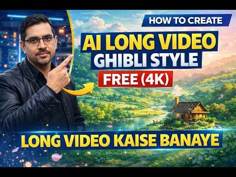 Free AI Se Long Video Kaise Banaye | Ghibli Style 4K AI Video Tutorial | Imran Arif Tech