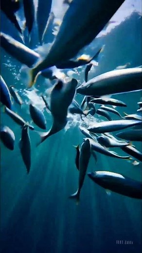 海中を駆け抜ける！魚たちと一緒に泳ぐ視点 #AI動画 #海中探検 #Shorts