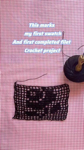 Swatching filet crochet