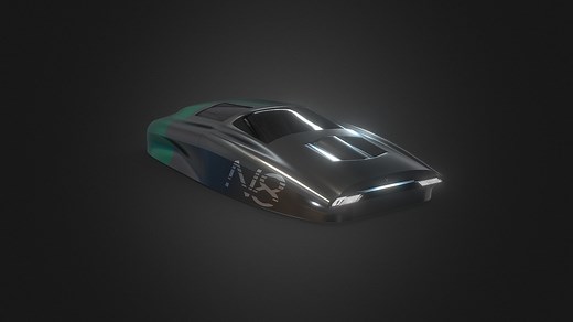(Free) sci-fi flying car cyberpunk edition - Download Free 3D model by NIXO (@nixo_design)
