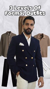 Different levels of formal outfits depending on the event and occasion. ✨ If you are always wearing the generic shirt trouser outfit whenever you have to wear formals then this video will help you with what all different types of different outfit we can wear for various formal occasions. Below are the different formal fits: - Business Formals : Business formals refers to suit which is one of the most formal outfit. You can try suits in black, navy, charcoal or try suit with stripes or even neutr