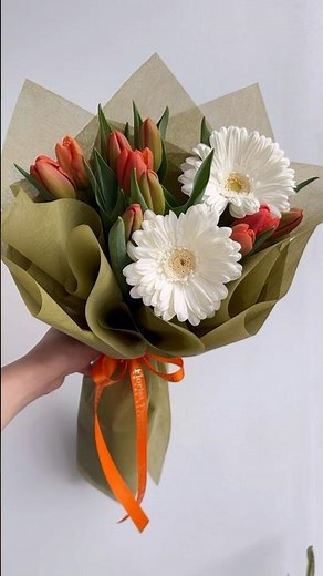 How to wrap a bouquet of tulips in tissue paper STEP BY STEP DIY FLOWER WRAPPING TUTORIAL easy tips