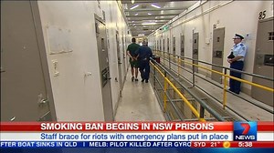 NSW prison smoking ban begins today. STORY: http://yhoo.it/1TjhHDx Staff have emergency management plans should riots break out. Story on 7 News at 6pm. Live stream: http://bit.ly/7NewsLiveStream #7News | 7NEWS Sydney