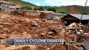 7.8K views · 73 reactions | DEADLY CYCLONE DISASTER: A massive relief effort is underway in southern Africa after a disastrous cyclone ripped through the area, leaving people calling for help and aid agencies pushing deeper to bring resources to the ravaged region. Ian Pannell reports. https://abcn.ws/2YnarBl | ABC World News Tonight with David Muir | Facebook