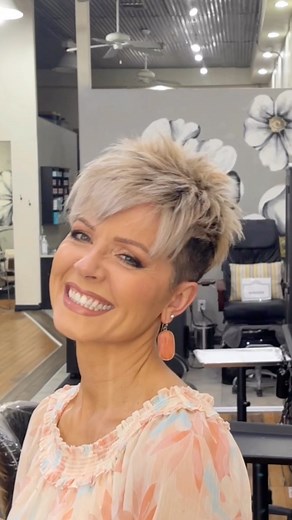 Sharalee's Box of Chocolates on Instagram: "Just a few highlights from my recent salon visit✂️ My summer pixie cut☀️🌻😘 🎬Watch the full video with all of the cut details on my YouTube channel. Link in my bio! 💇‍♀️Salon Info: Michael William Salon Stylist: Kristen Southern California #hairdayisthebest #salonvisit #howtocutapixie #amazinghairstylist #pixie #pixiecut #undercutpixie #hairtutorial #shorthairisfun #hairstyling #shorthair"