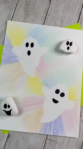 660K views · 2.6K reactions | Chalk ghosts  follow along for more Halloween crafts! #halloweeneveryday #halloweencountdown | Kids Craft Barn | Facebook
