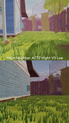 Hello Neighbor Act2 Hight VS Low #shorts #gameplay #helloneighbor #videogames