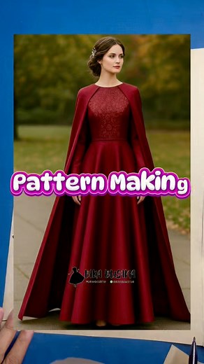 Tutorial on making a dress wing pattern✂️🥻💕😍 #pattern #patterndesign #sewing #tailor #bikabusana #lifestyle #fashion #fblifestyle #fashionstyle #dress | Laili Fauziati