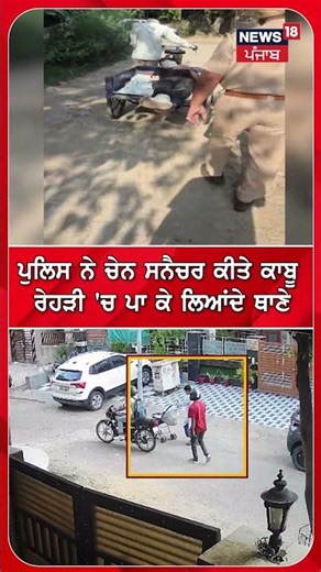 ਪੁਲਿਸ ਨੇ ਚੇਨ ਸਨੈਚਰ ਕੀਤੇ ਕਾਬੂ ਰੇਹੜੀ 'ਚ ਪਾ ਕੇ ਲਿਆਂਦੇ ਥਾਣੇ | Shorts | N18S