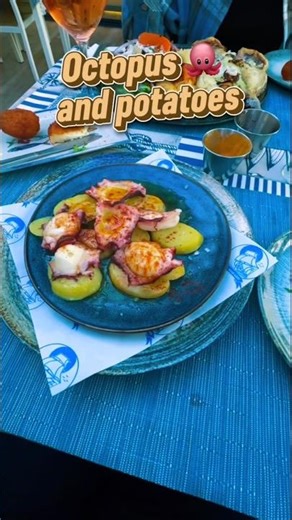 Octopus and potatoes 🥔 #food #foodasmr #foodie #foodshorts #breakfast