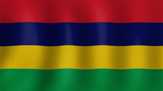 Mauritius, Flag, Africa. Free Stock Video