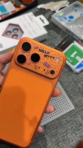 Cute hello kitty camera tempered glass for iphone 17 pro max #short