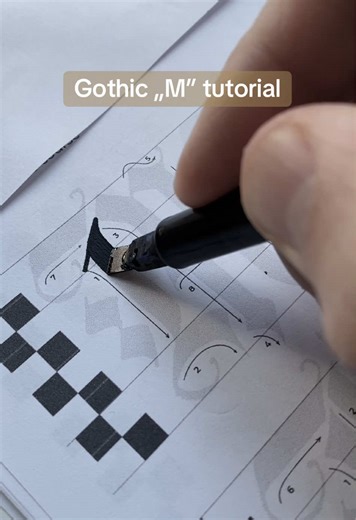 Gothic Letter M Calligraphy Tutorial with Pilot Parallel Pen
