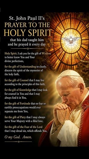The Holy Spirit Prayer St. John Paul II Prayed 🙏 Powerful Catholic Prayer for Wisdom & Guidance