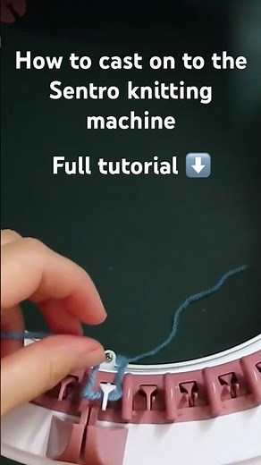 How to cast on the Sentro knitting machine #knitting #tutorial #sentro #knittingmachine