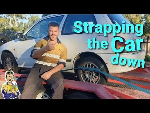 Strapping a Car down on the car trailer just a small tip that might help you out