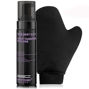 Self Tanner Tanning Self Tanner Mousse Kit - Fake Tan Tanning Foam, Self Tan Mini Kits, Travel-Sized with Applicator Mitt, Lightweight Sunless Foam + Reusable Mitt for a Flawless Finish