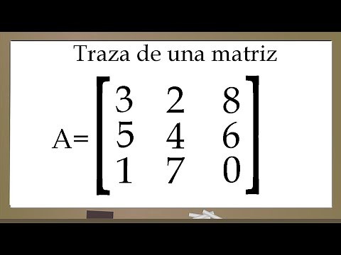 Traza de una matriz | Prof. Manolo