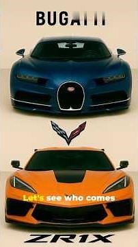 Bugatti Chiron 🇫🇷 vs corvette c8 zr1x 🇺🇸