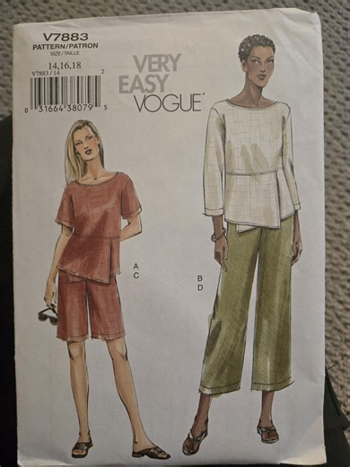 Vogue V7883 Sewing Pattern: Misses Petite Top, Shorts, Pants (size 14-18) - Etsy