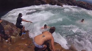 Cliff jump gone wrong