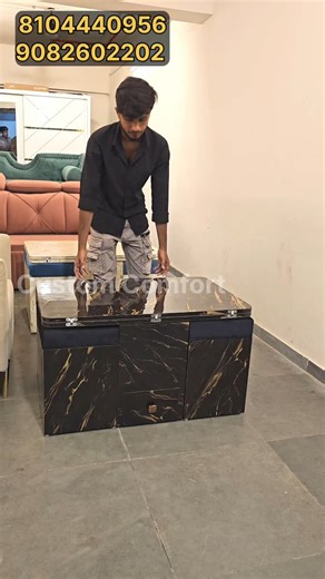 Custom Comfort | Convertible Center table cum dining table set by @custom__comfort Transform your living space with our innovative convertible center... | Instagram