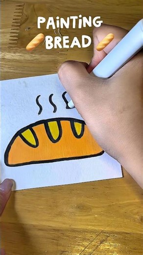 🥖Painting bread 🥖 easy tip #art #drawing #diy #youtubeshorts #viral #artist #shorts