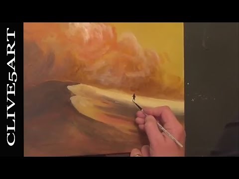 Sunlight Across the Desert, Acrylic painting ,clive5art