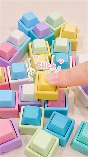 DIY Macaron Pastel Mechanical Keycap Fidget 🎨✨ #shuperfun #3dprinting #3dprinted