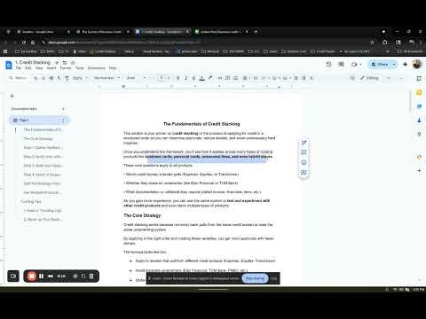 1. Credit Stacking Basics (Business & Personal)